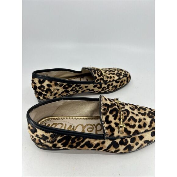 Sam Edelman Lorraine Women's Sz 5.5 Leather Bit Slip-On Loafers LEOPARD - Picture 4 of 9